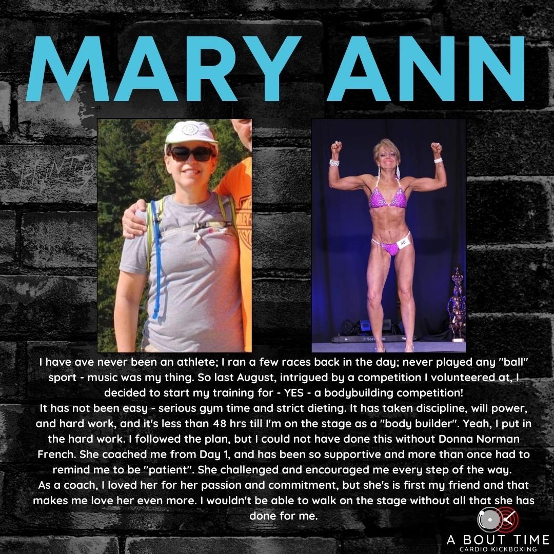 Mary Ann testimonial — A Bout Time Cardio Kickboxing