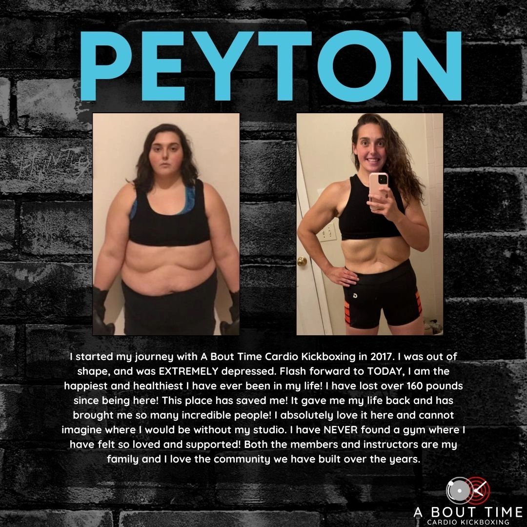 Peyton testimonial — A Bout Time Cardio Kickboxing