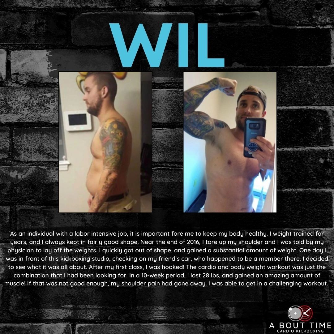 Wil testimonial — A Bout Time Cardio Kickboxing