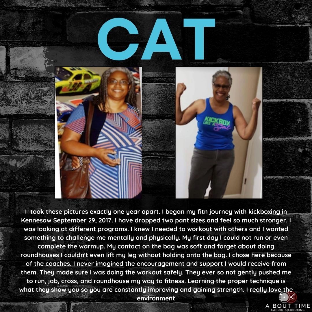 Cat testimonial — A Bout Time Cardio Kickboxing